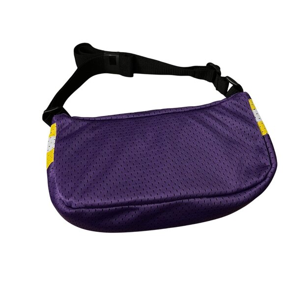 Louisiana State University LSU Cross Body Bag & Wallet Purple Yellow Mesh Jersey - Picture 3 of 9
